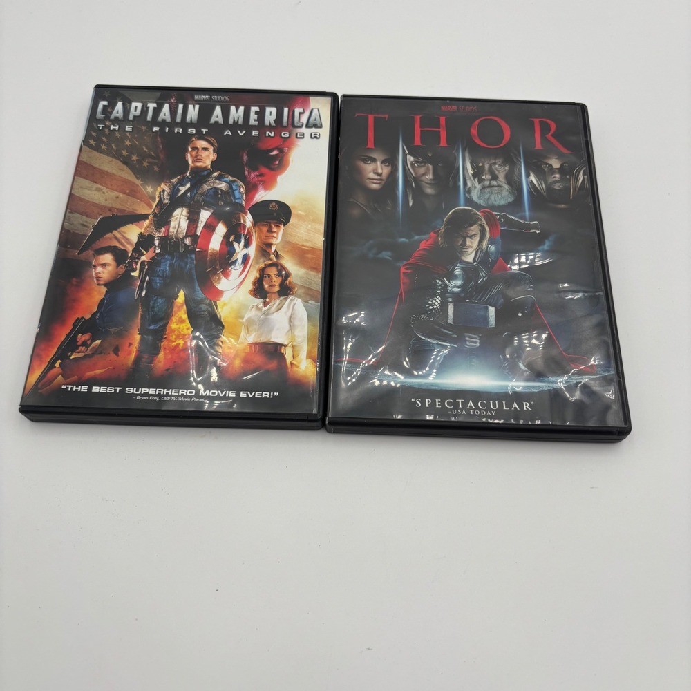 Marvel Studios DVD Bundle Captain America & Thor N/A Multicolor Excellent MCU